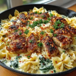 When it comes to weeknight dinners, few dishes can rival the convenience and satisfaction of Creamy Chicken and Spinach Skillet Pasta. This delightful recipe combines tender chicken, fresh spinach, and a rich, creamy sauce, all tossed with pasta in a single skillet, making it an ideal choice for busy evenings. Not only does it deliver on flavor, but it also offers ease of preparation and minimal cleanup, allowing you to enjoy a homemade meal without the stress.