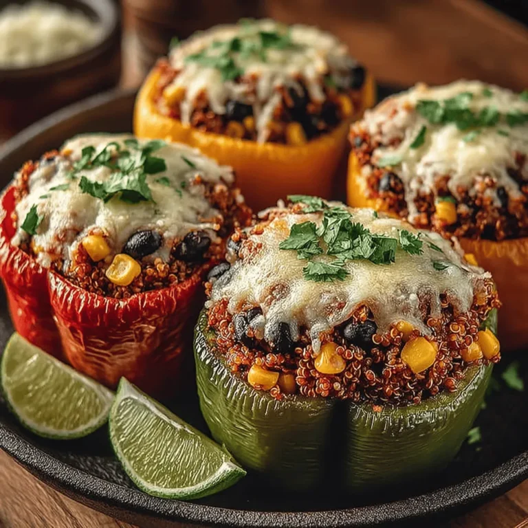 If you're searching for a vibrant and nutritious dish that tantalizes the taste buds while offering a wealth of health benefits, look no further than Colorful Quinoa & Black Bean Stuffed Peppers. This dish combines the earthy flavors of black beans and the nutty texture of quinoa, all nestled inside sweet, juicy bell peppers. Not only does it create an eye-catching presentation, but it also serves as a wholesome meal that caters to a variety of dietary preferences, including vegan, vegetarian, and gluten-free diets.