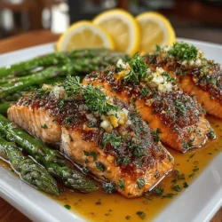 Zesty Lemon Garlic Salmon with Asparagus