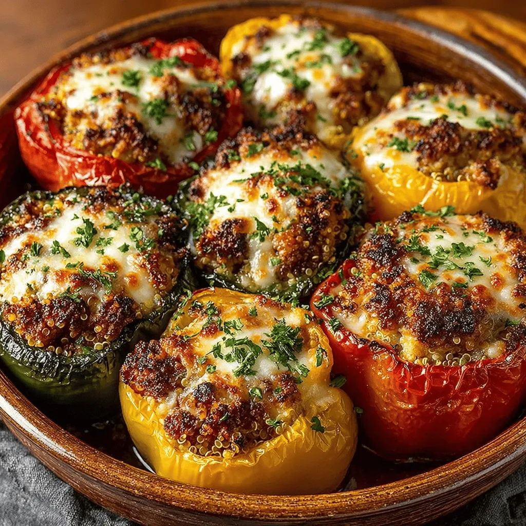 In the realm of healthy and delicious meals, Herbed Turkey and Quinoa Stuffed Peppers stand out as a colorful and nutritious option. This dish combines the savory flavors of ground turkey with the nutty richness of quinoa, all nestled within the vibrant, crunchy walls of bell peppers. Not only is it visually appealing, but it also packs a nutritional punch, making it a perfect choice for anyone looking to incorporate more wholesome ingredients into their diet. The combination of lean protein, fiber, and essential vitamins and minerals makes this dish a favorite among health-conscious individuals and families alike.